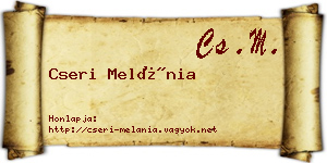 Cseri Melánia névjegykártya